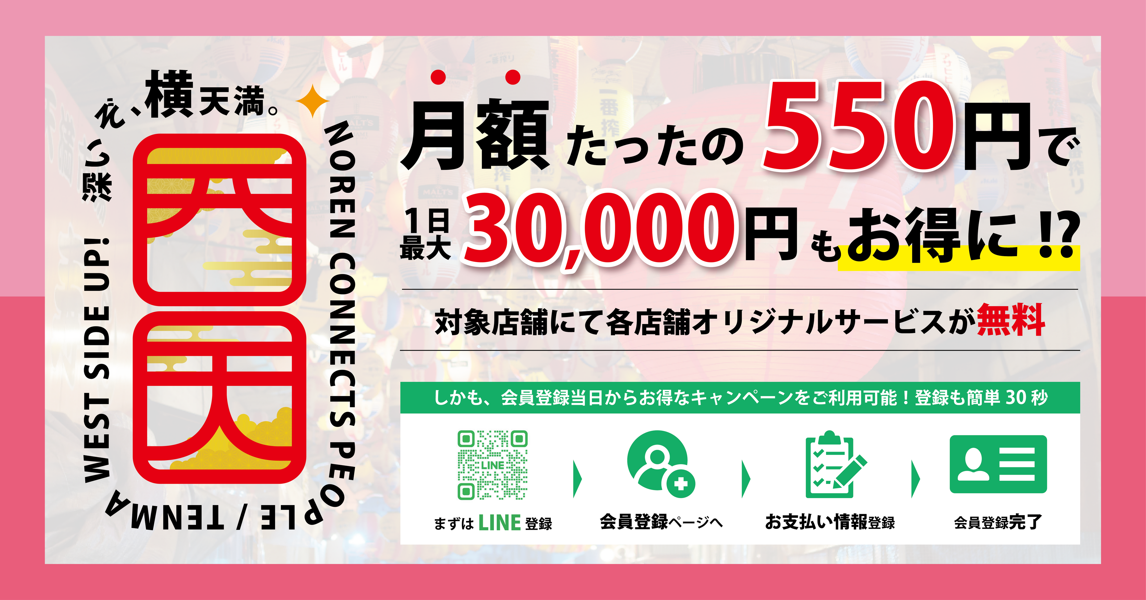 月額たったの550円で毎日飲み歩き可能!?】横天満の加盟店にて