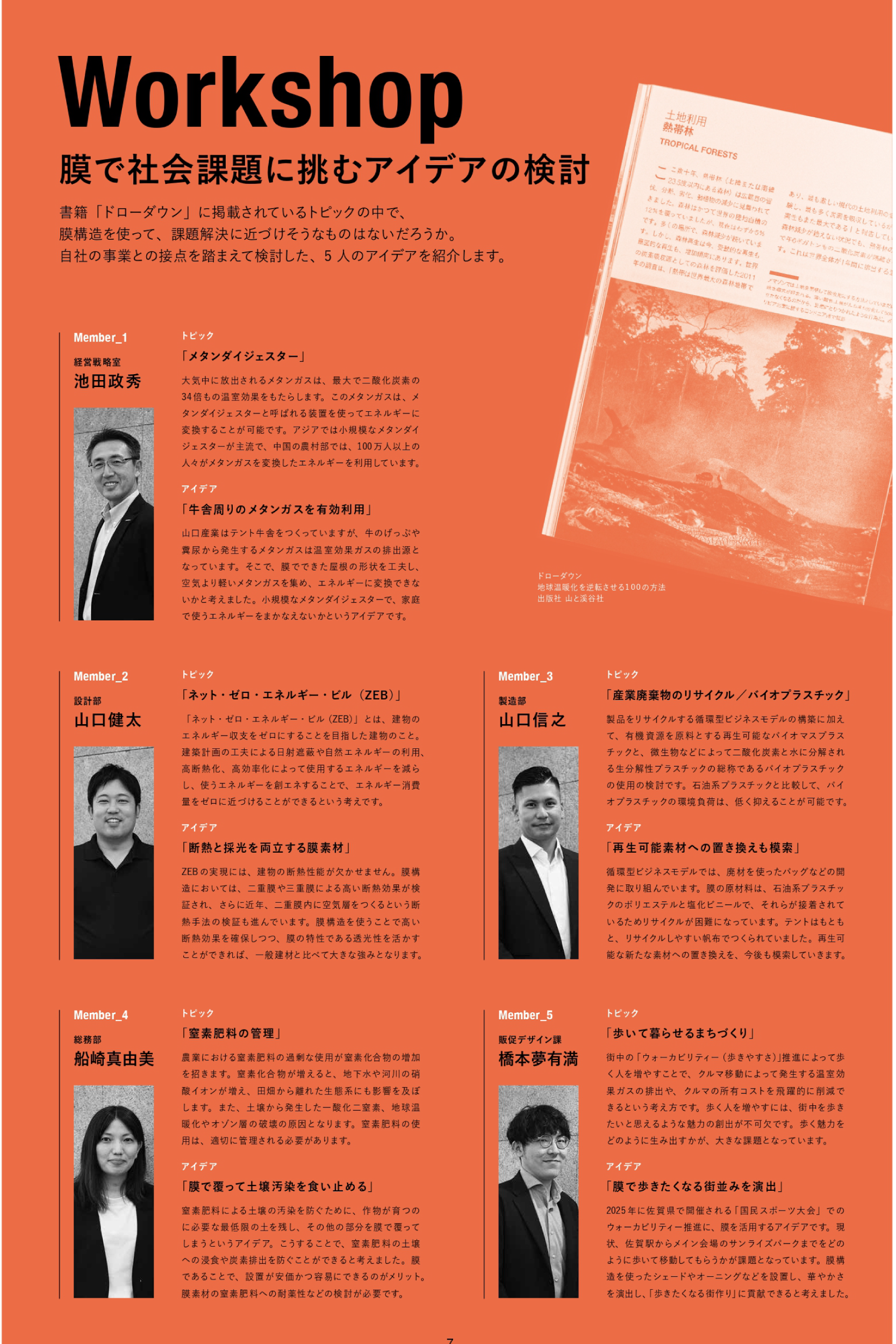 膜で社会課題に挑むアイデアの検討