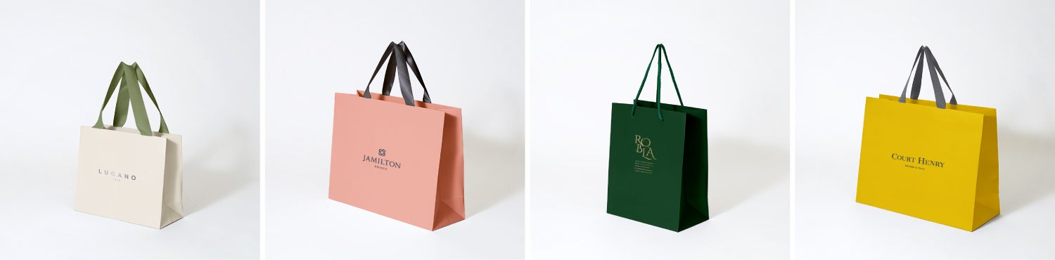 アパレルペーパーバッグのデザイン一例