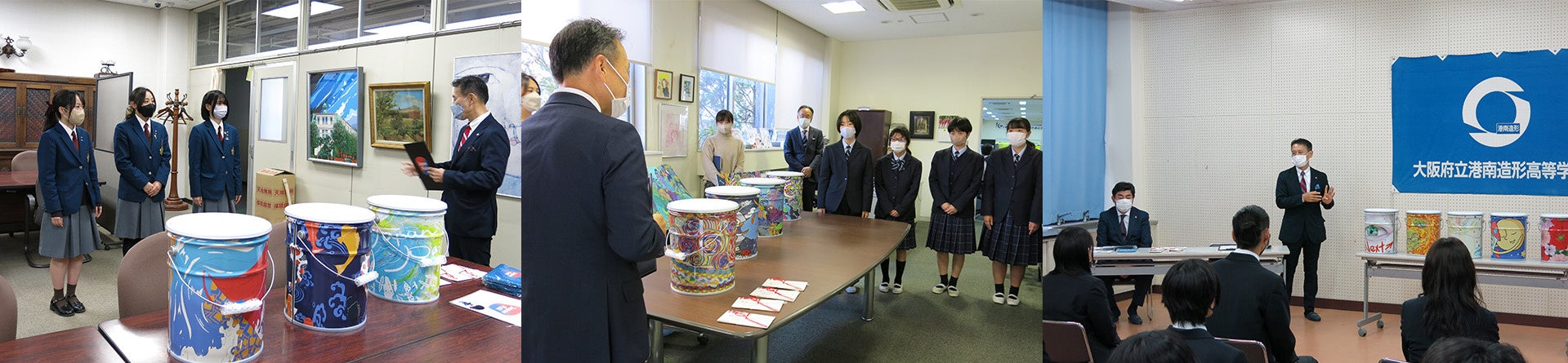 生徒のみなさんに企画参加の御礼を伝えるジャパンペール代表取締役社長