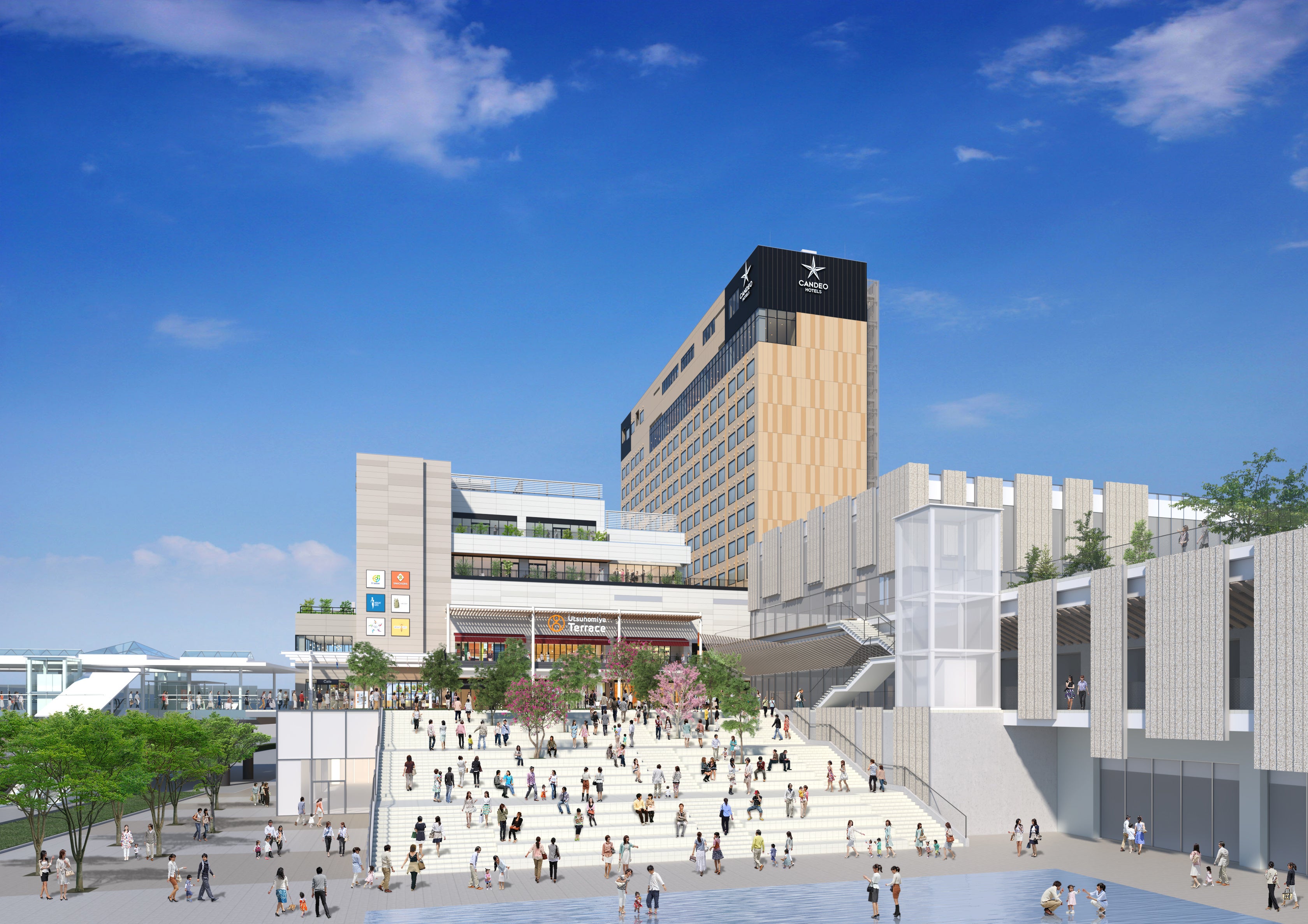 UTUNOMIYA 宇都宮駅東口地区整備事業 複合施設名称「Utsunomiya Terrace