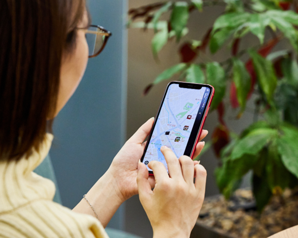 Platioアプリを使っている様子