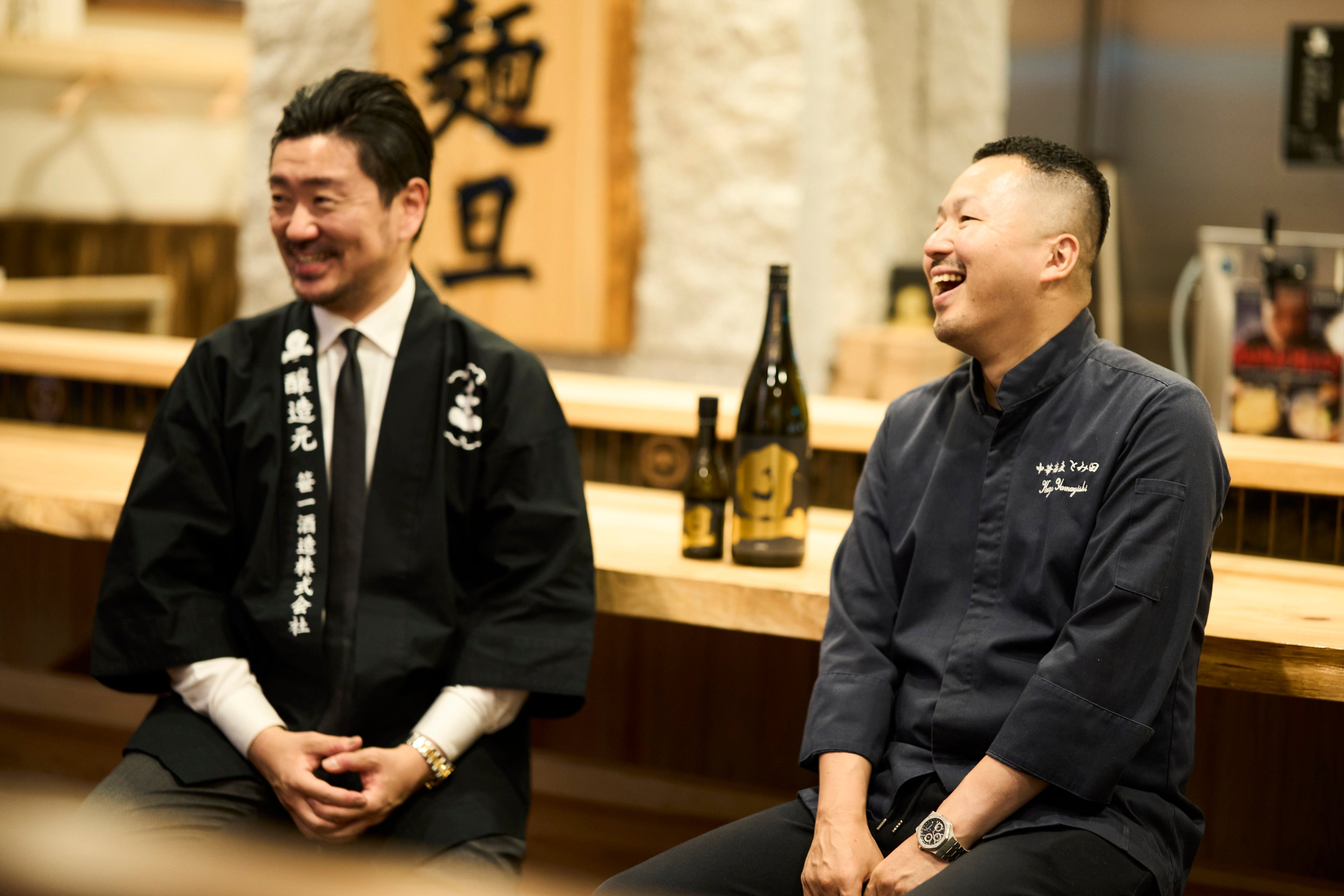 ※左：笹一酒造　天野怜、右：とみ田　富田治氏