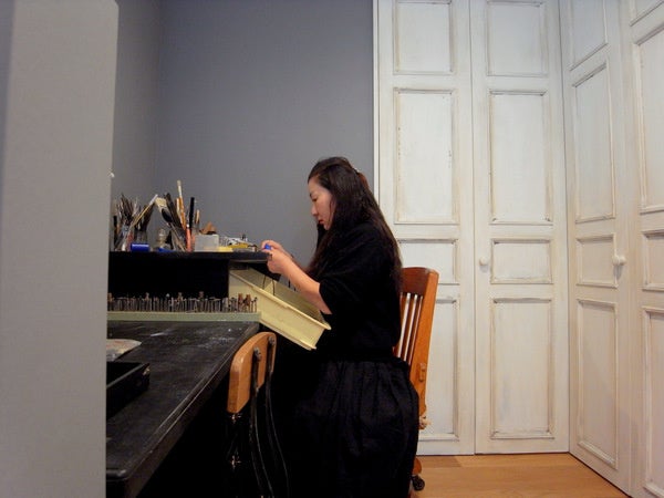 アトリエ一階が工房