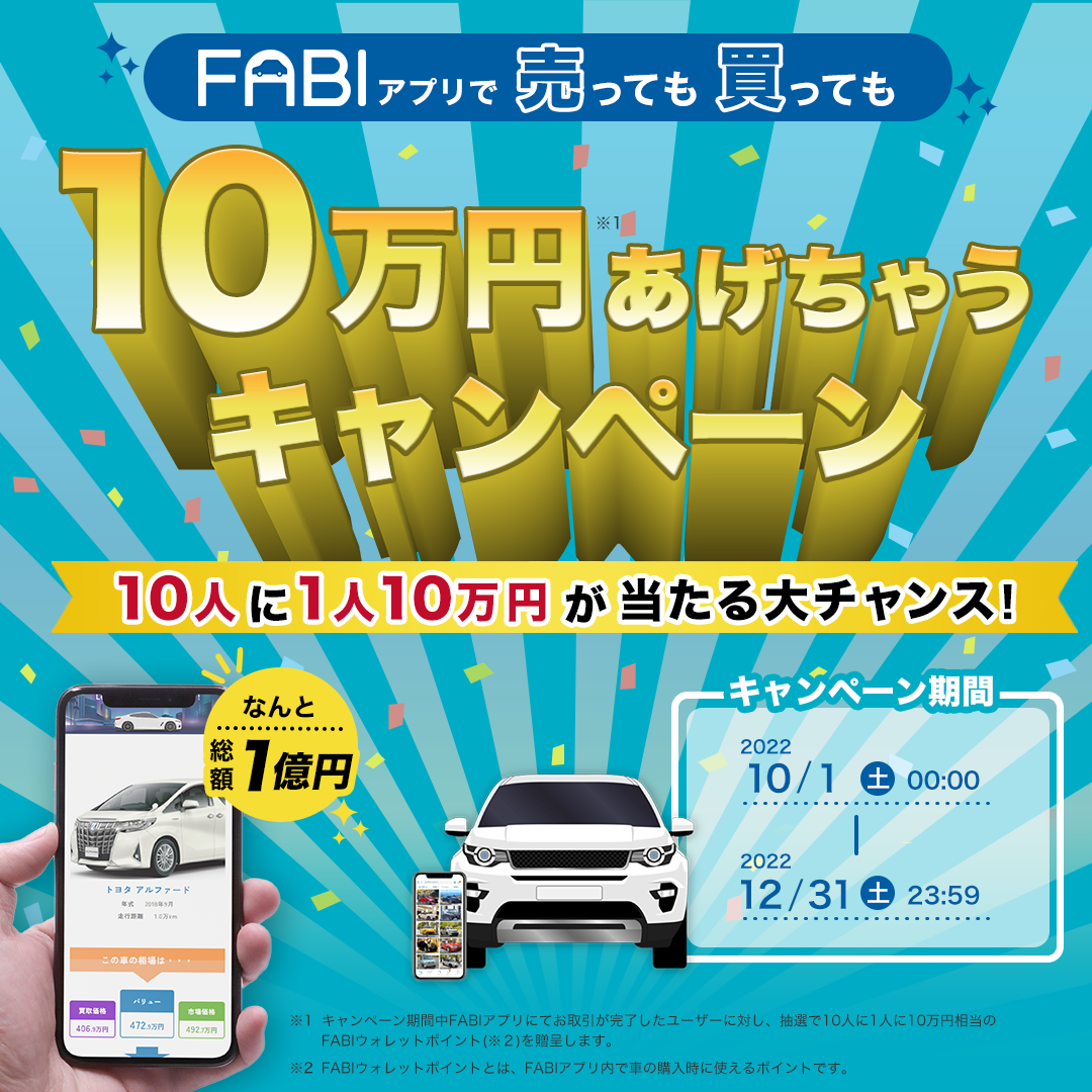 総額１億円！10万円あげちゃうキャンペーン