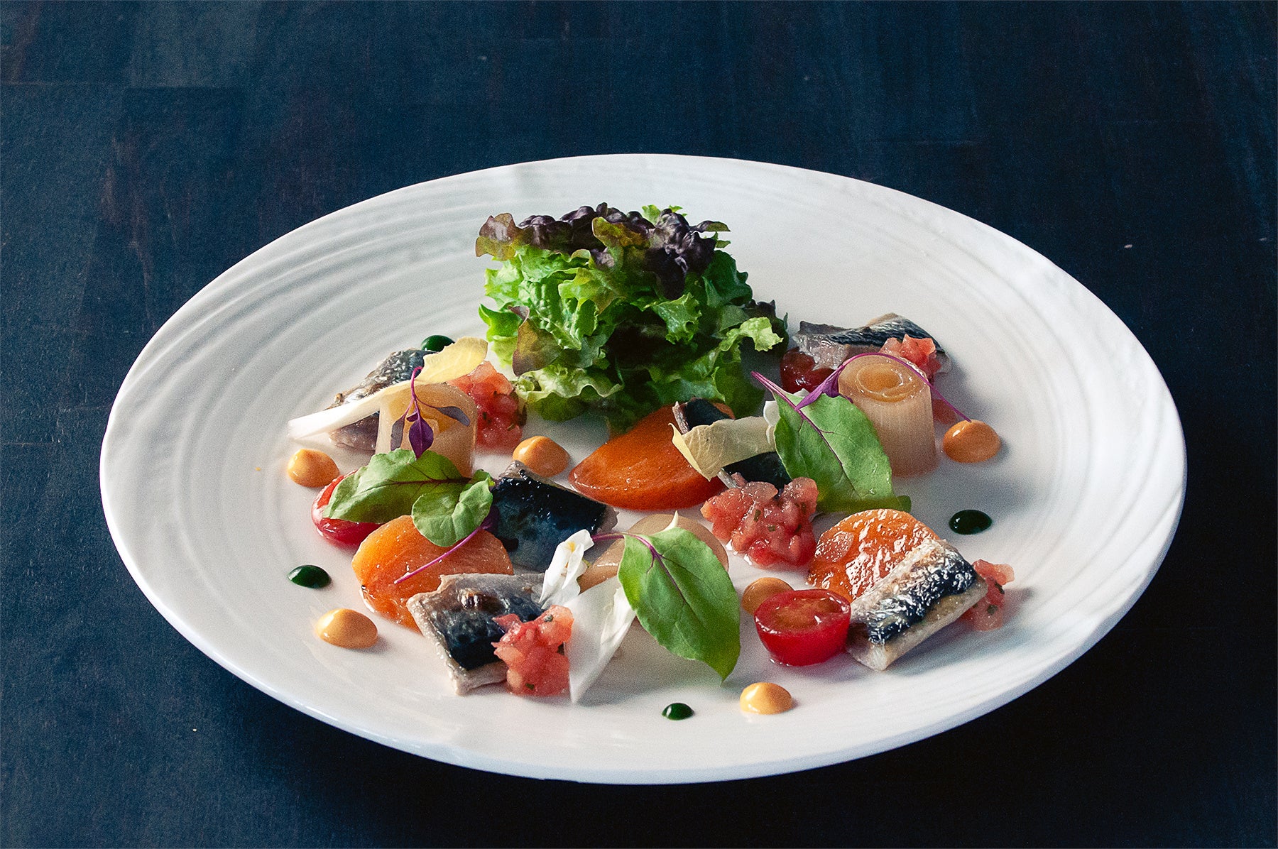 イワシのサラダ～次郎柿のドレッシング～