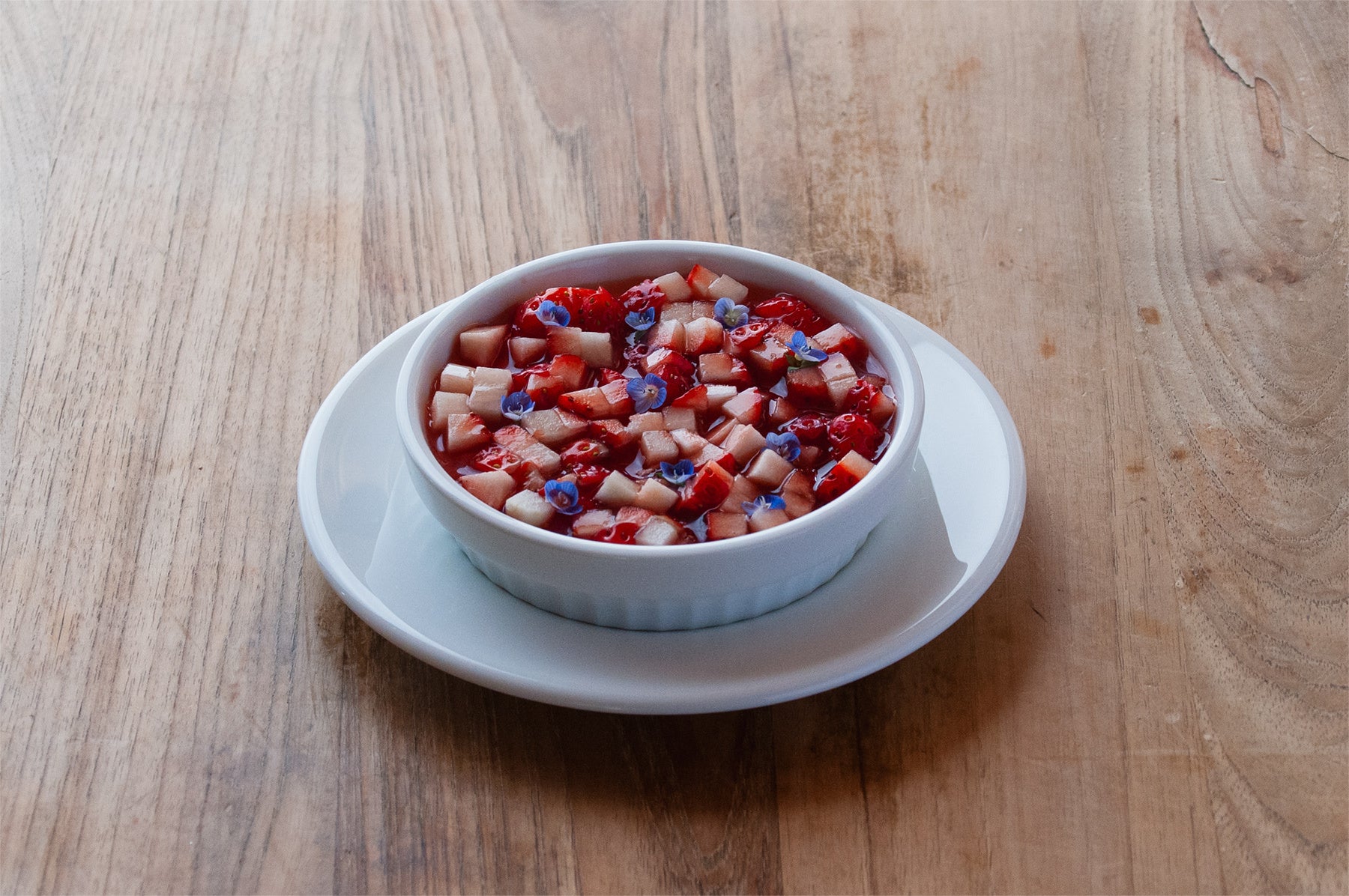 NOUNIYELL「大紀町産イチゴのミモザ風 パンナコッタ」