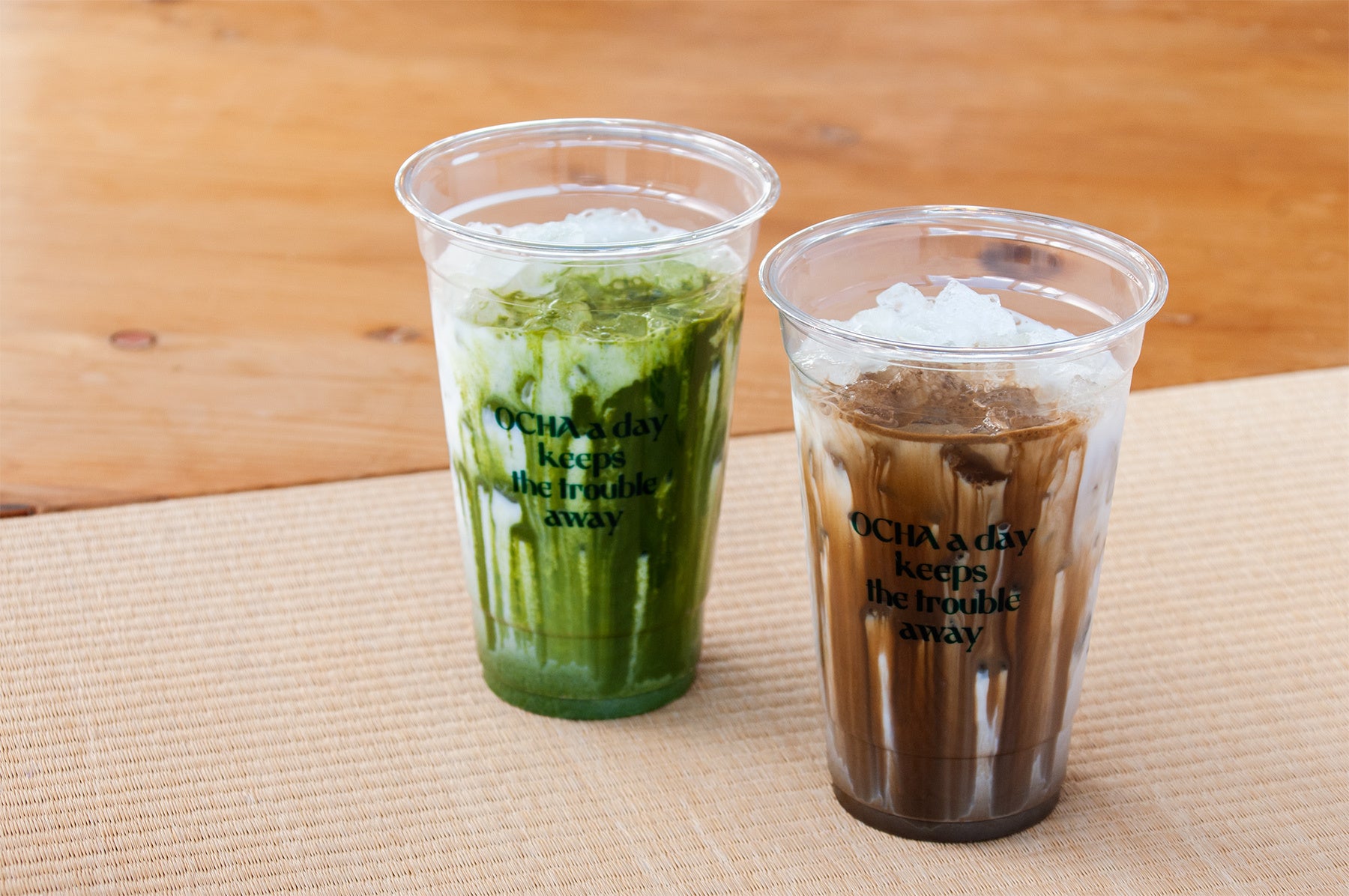 HAPPA STAND「大内山牛乳を使用した 抹茶らてと焙じ茶ラテ」