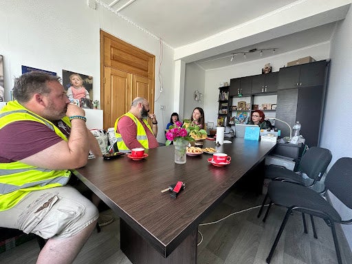 物資を届けた孤児院でのヒアリングの様子