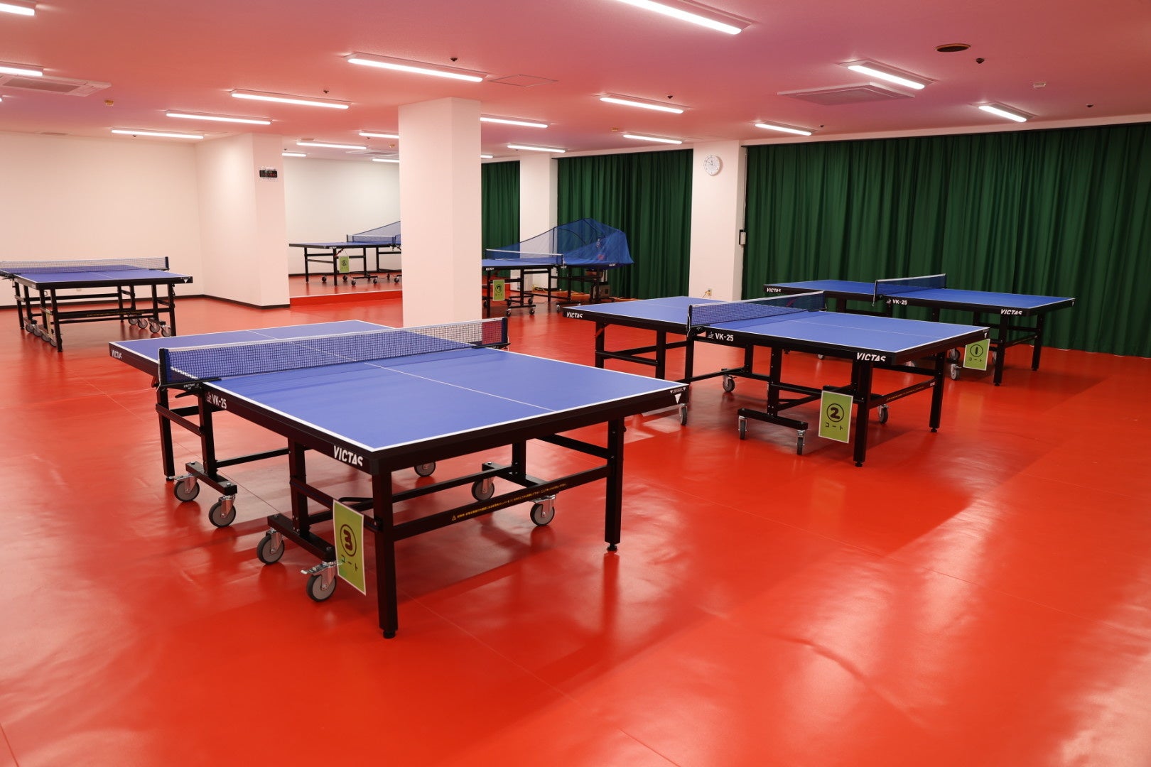 卓球台は８台を常設