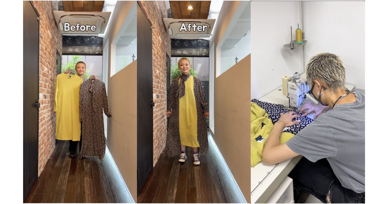 ビフォー・アフターと作業風景のイメージ画像（実際の応募投稿は動画です）