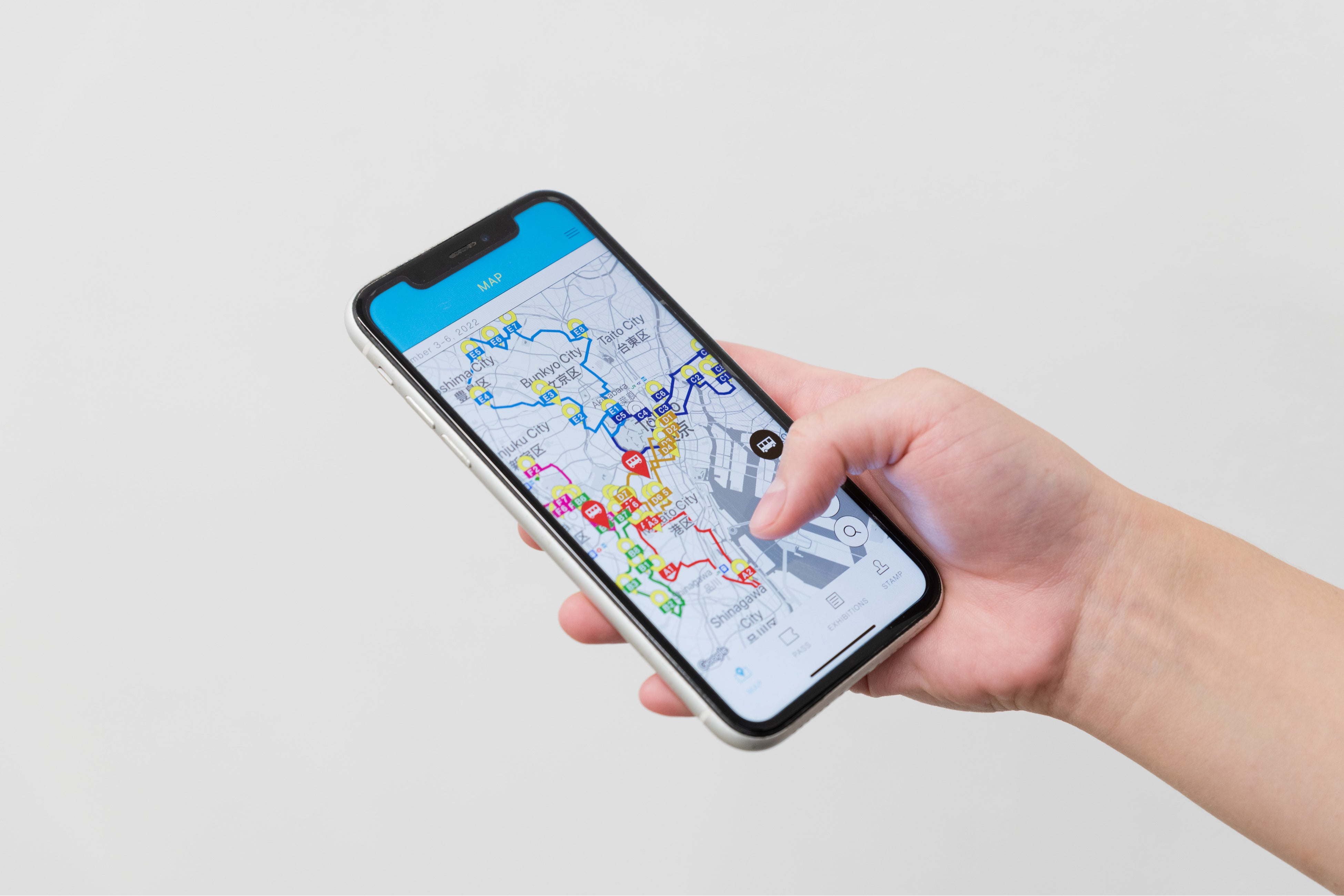 アートウィーク東京公式アプリ「AWT PASS」マップ画面