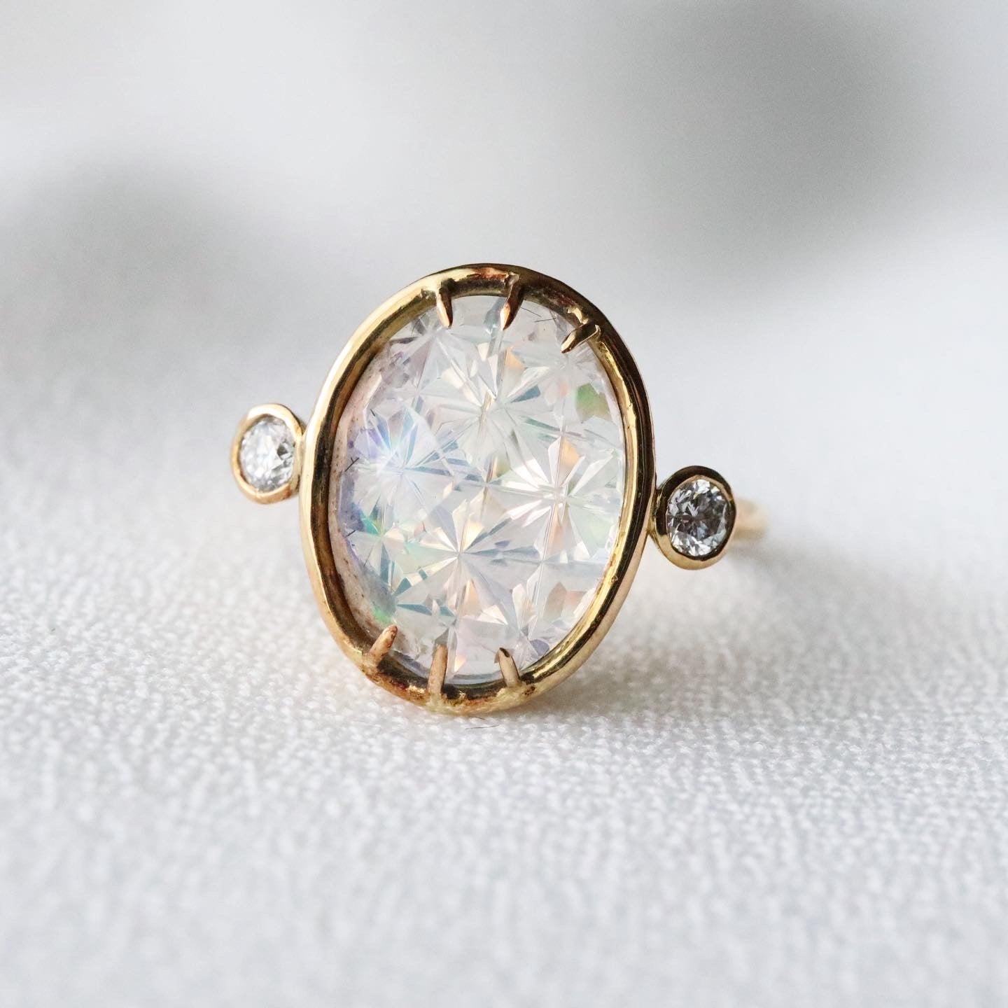 éclat ring -Opal&Diamond-
