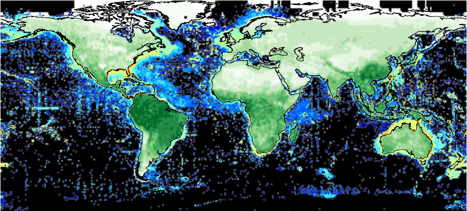 自社開発の世界の生物多様性マップ
