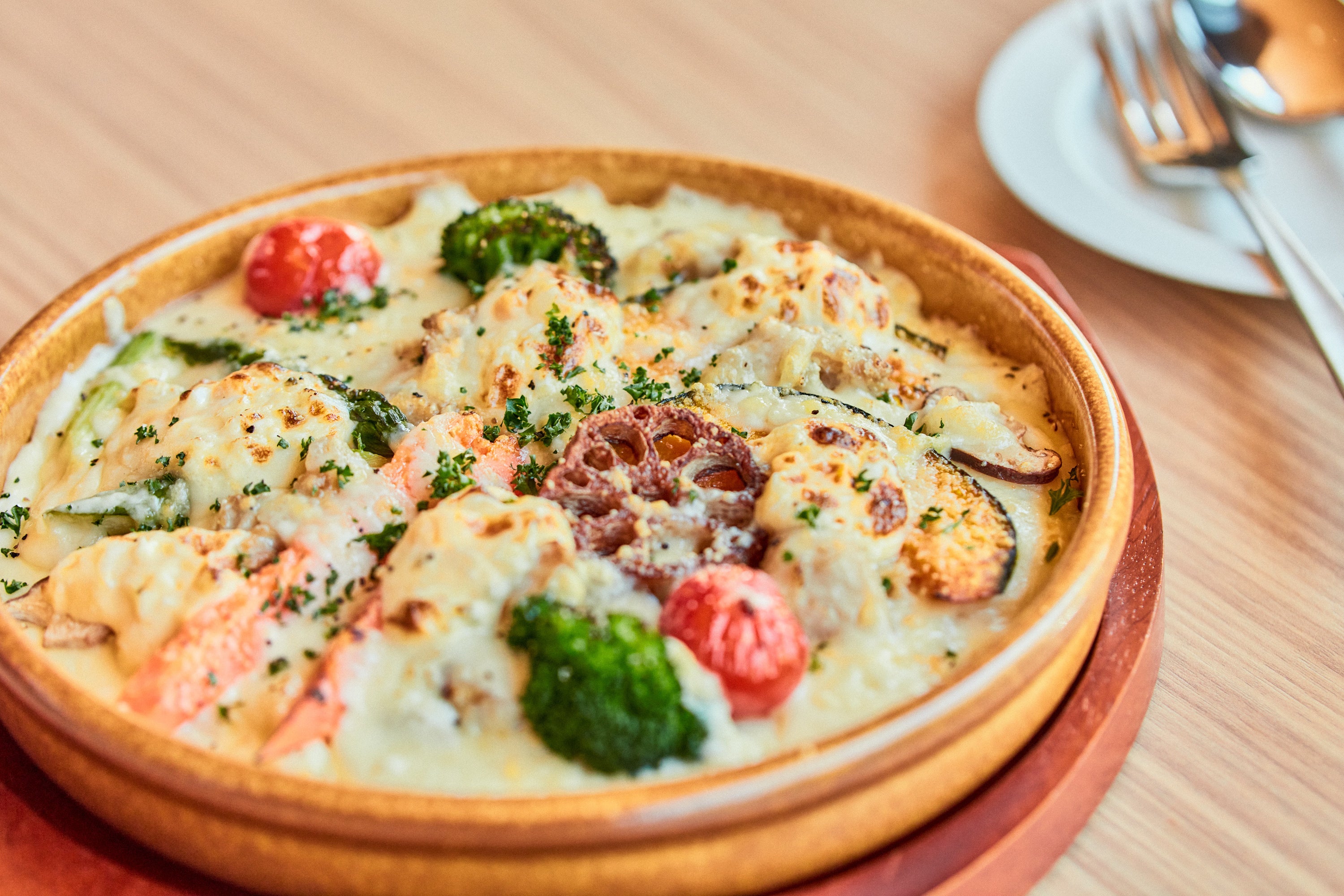 オーダー後に焼き上げる熱々のドリア