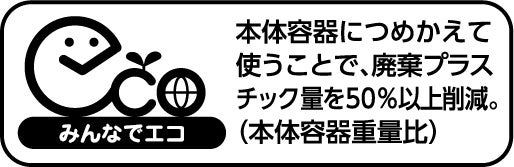 「つめかえ」に表示されている”みんなでエコ”マーク