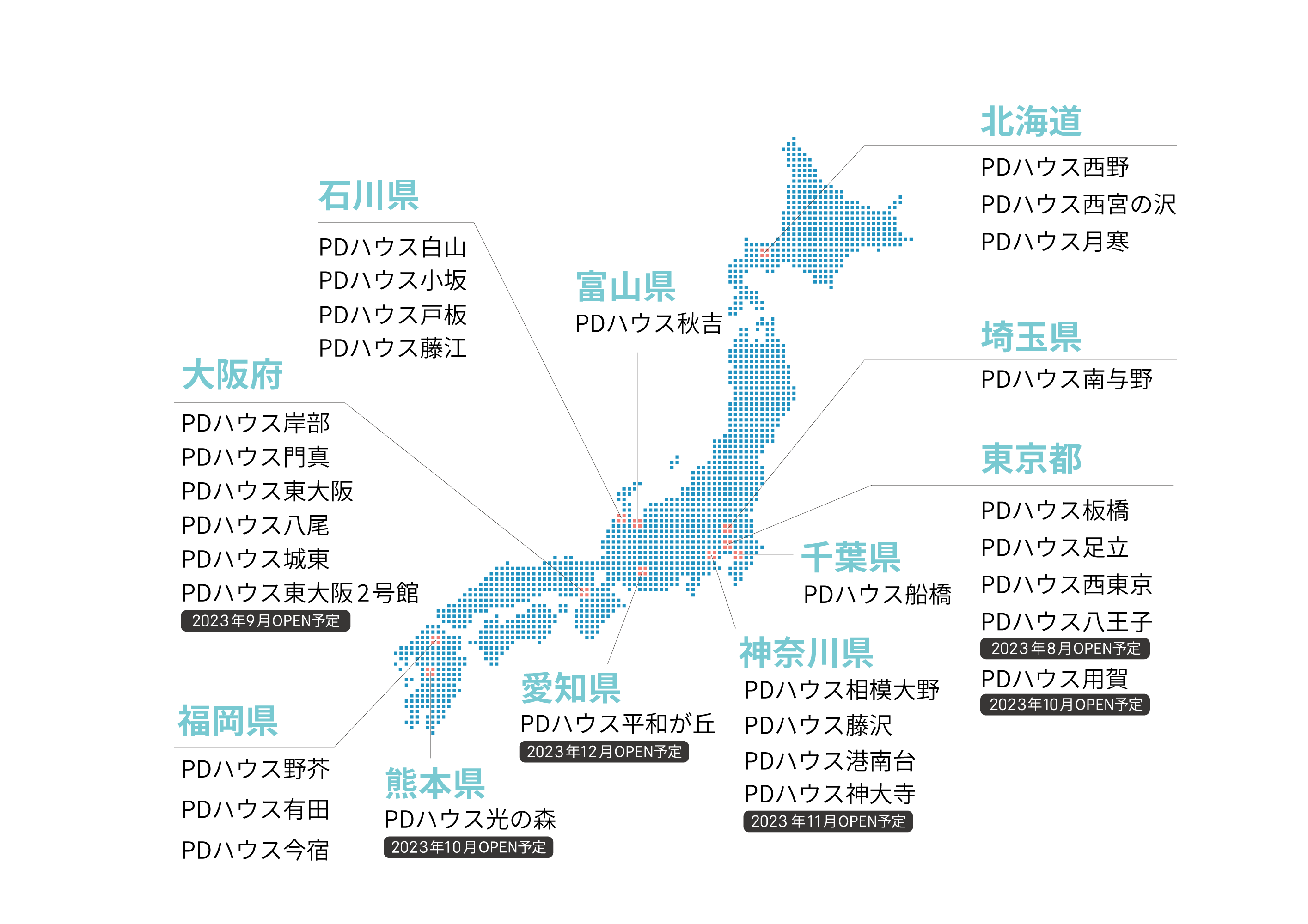 今後の開設計画（2023年4月現在）