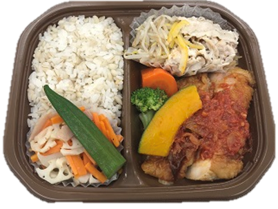 徳島県テクとく応援弁当（もち麦入り）