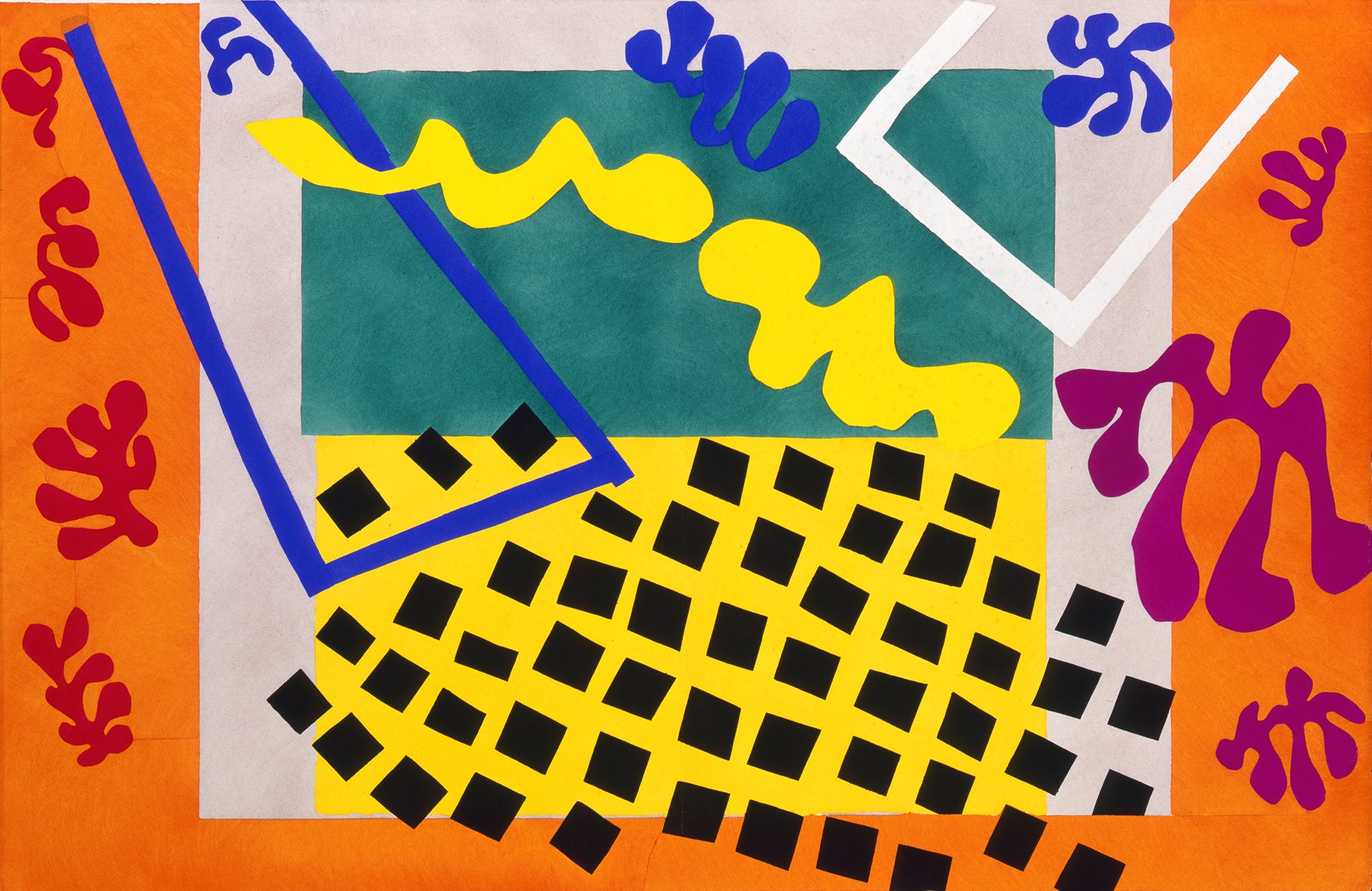 アンリ・マティス〈空中ブランコ（版画集『ジャズ』11）〉1947年　徳島県立近代美術館蔵