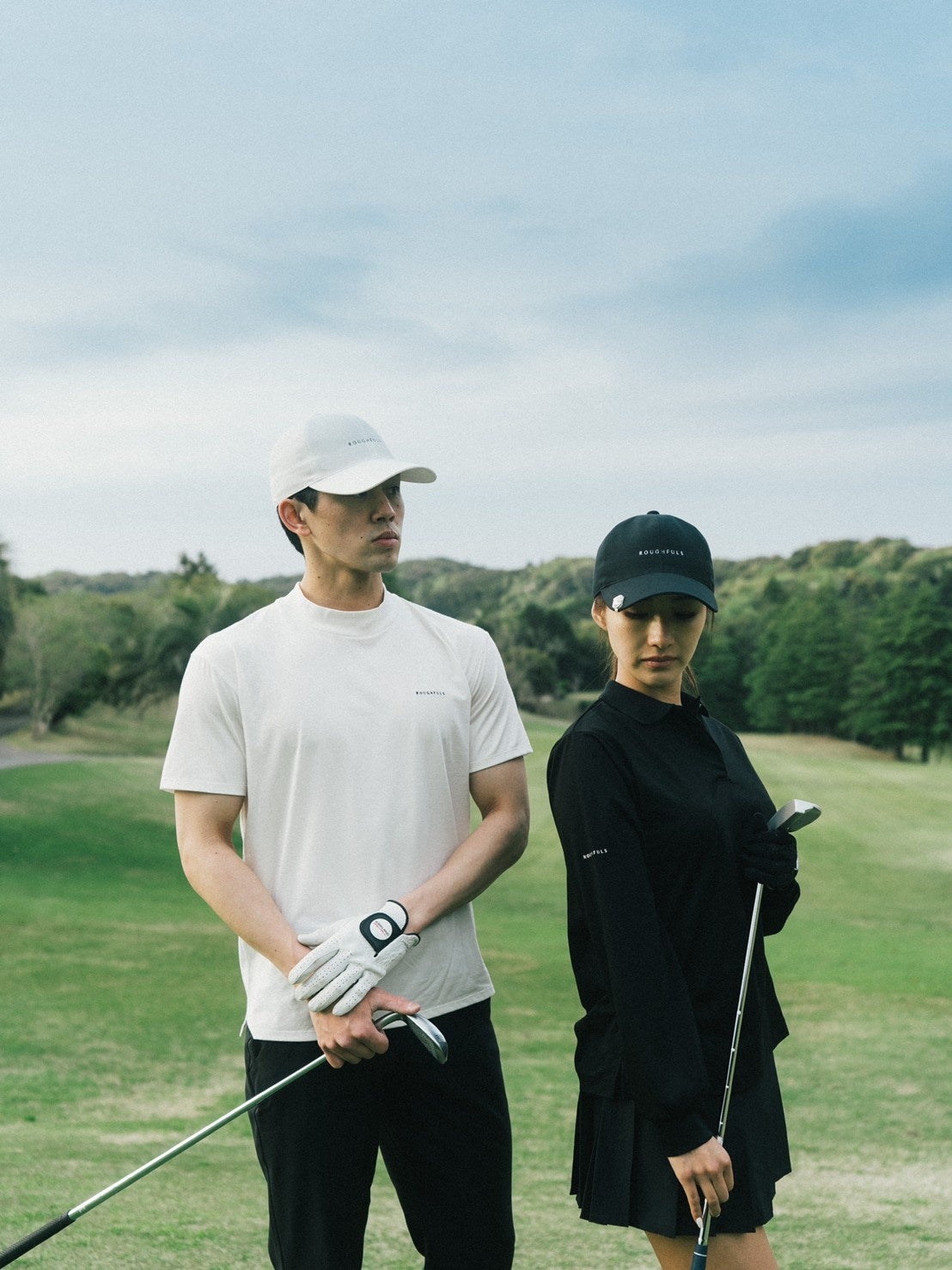 左 ショートモックネック　右ロングポロ