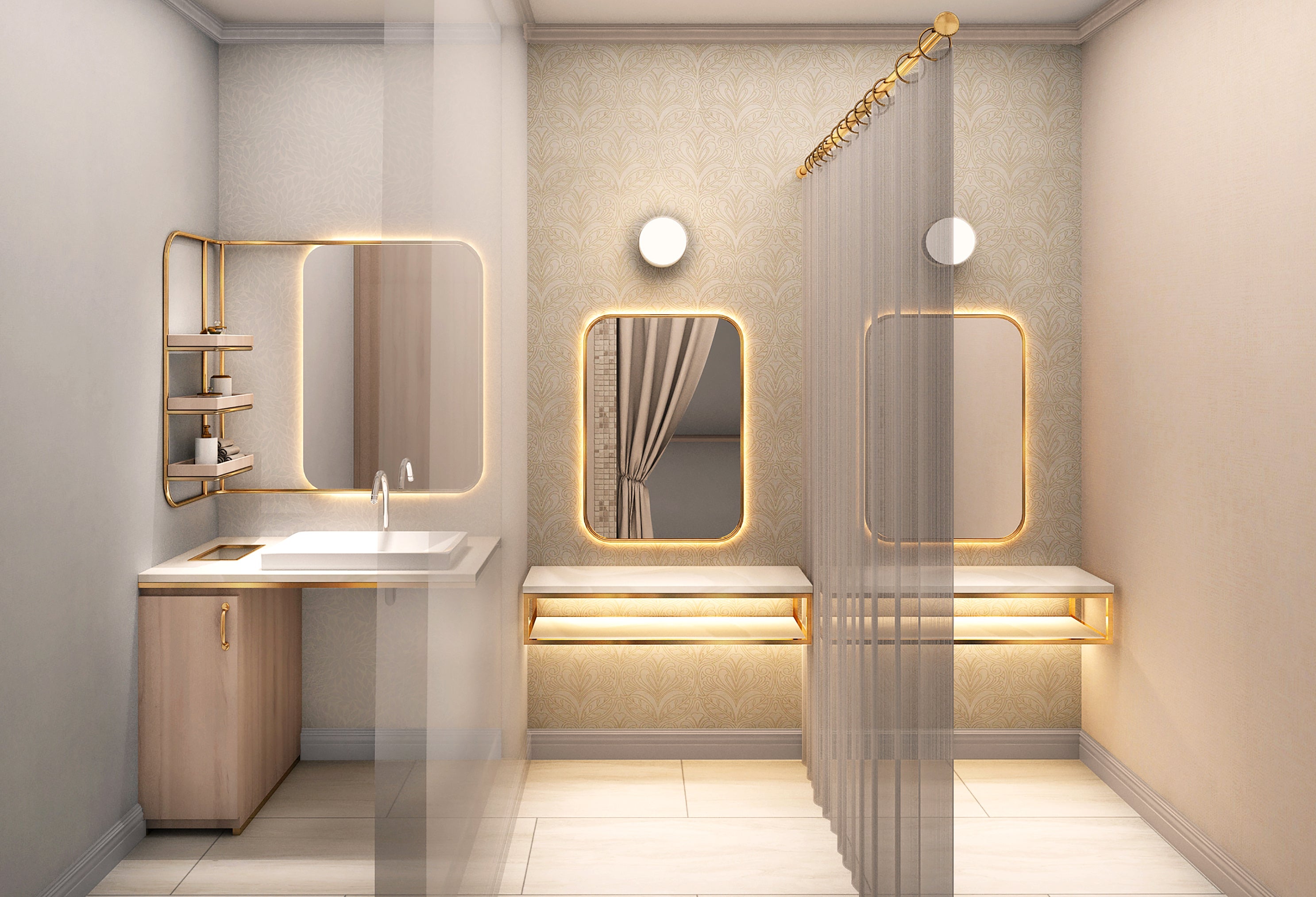 白を基調とした清潔感のある雰囲気