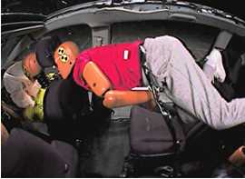 シートベルト非着用の後席ダミー人形