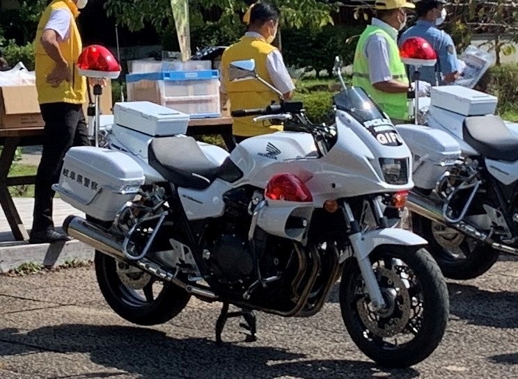 白バイ展示・乗車体験