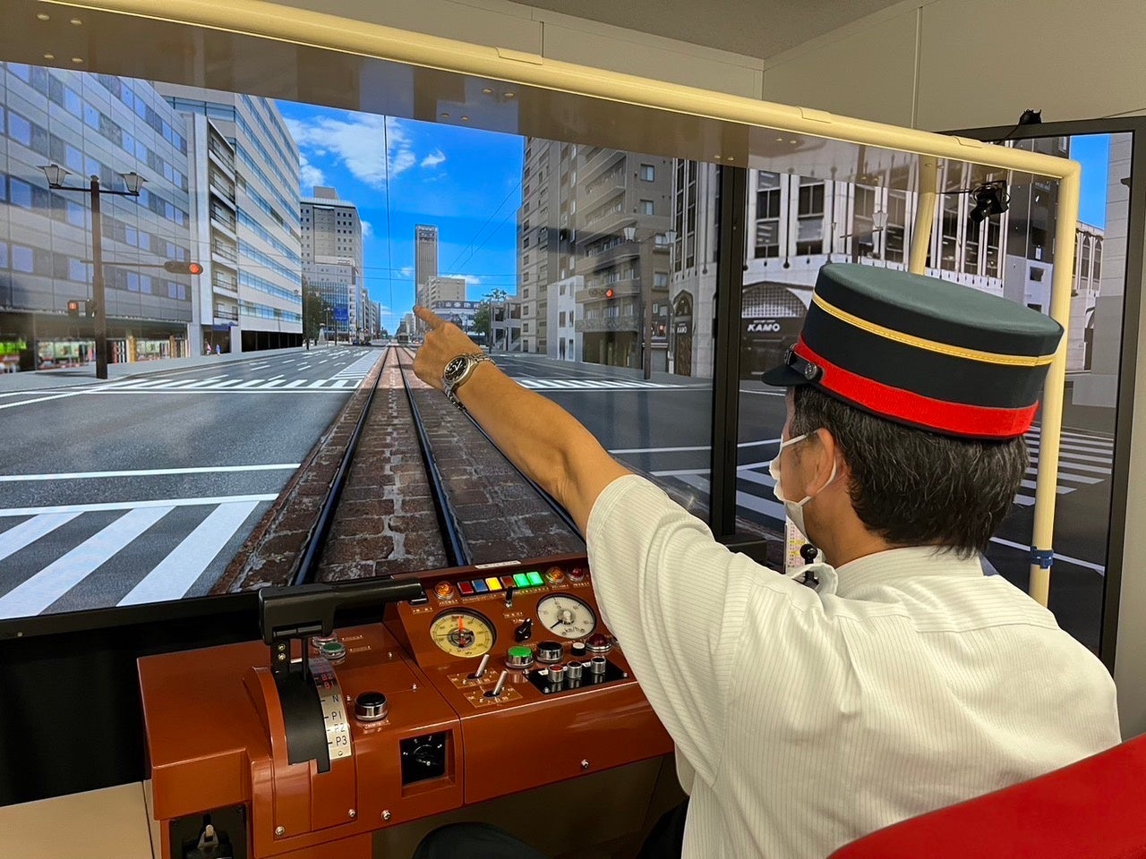 路面電車の運転シミュレーター