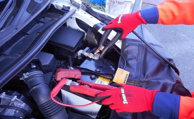 バッテリー状態確認の様子