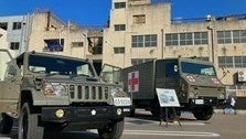 自衛隊車両の展示