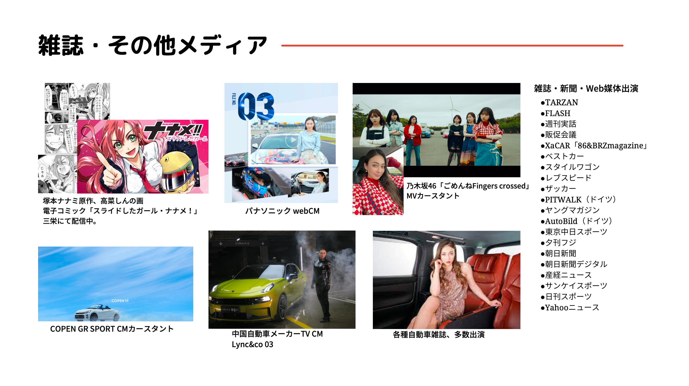 レーシングドライバー 塚本ナナミ