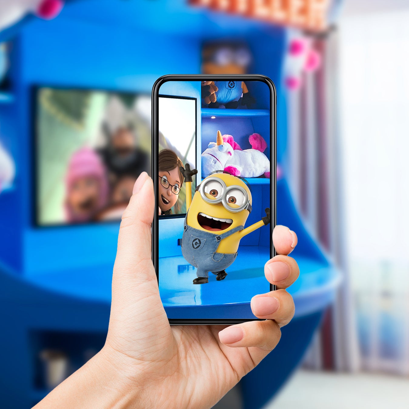 ユニバーサル・スタジオ・ジャパンのミニオンルームでARフィルターを楽しもう! ユニバーサル・スタジオ・ジャパンのミニオンルームでARフィルターを楽しもう!