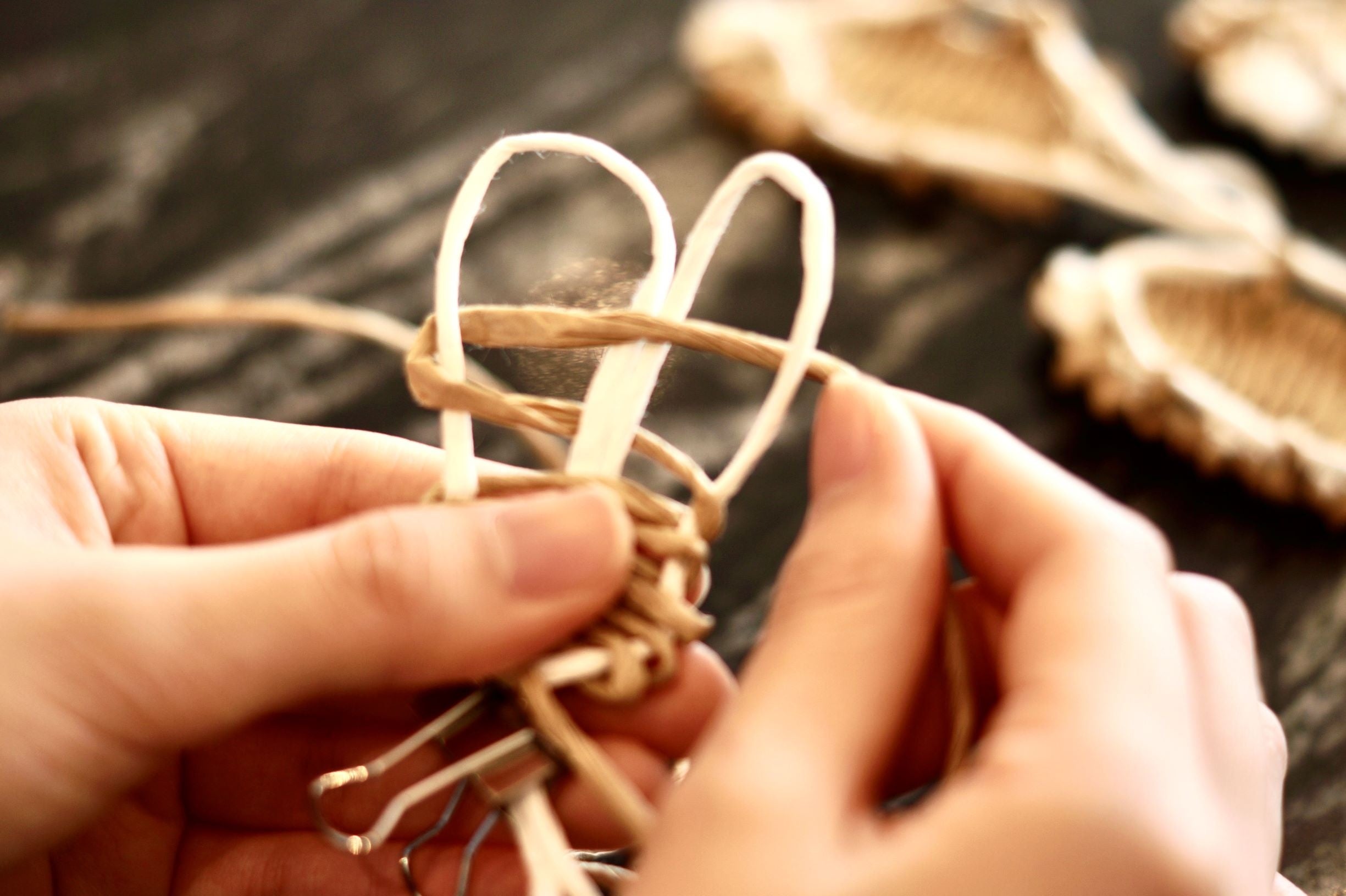 上下交互に編む