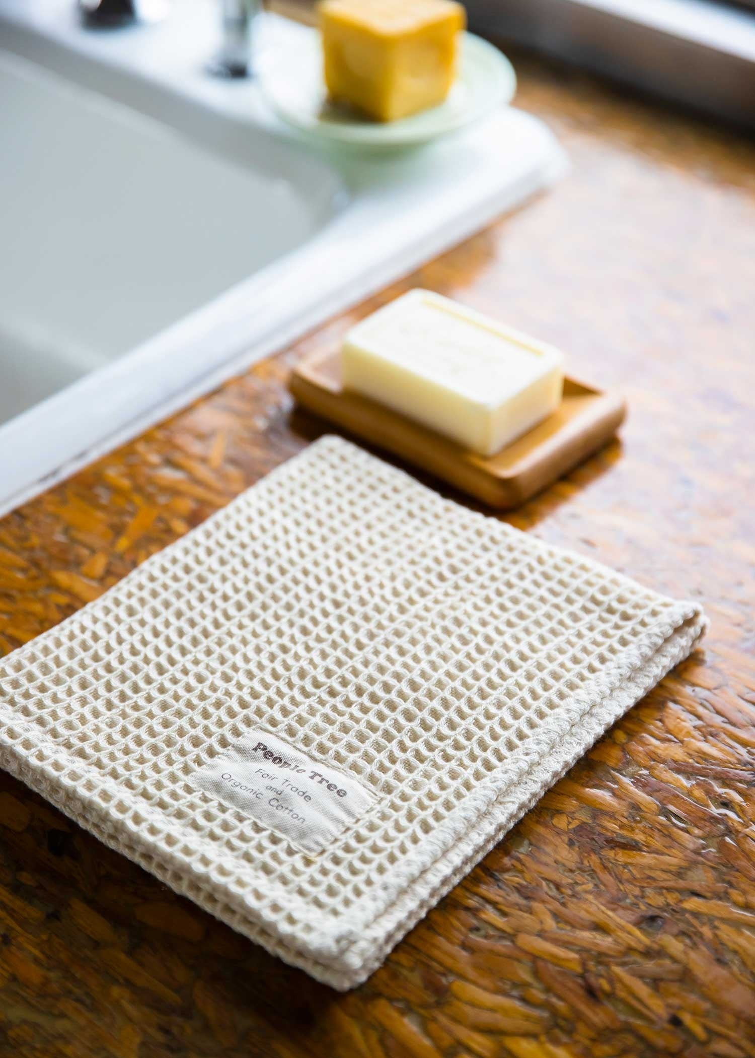 オーガニックコットンの手織りワッフルハンドタオル（ホテルJALシティ羽田 東京）