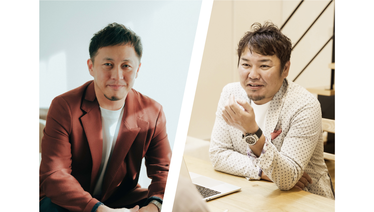左から株式会社リビングハウス 代表取締役 北村 甲介氏、株式会社 LIFE QUARTET 代表取締役 山本 航聡