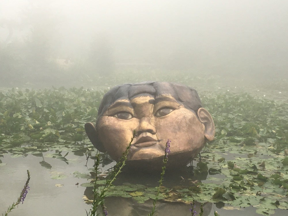  4. 釜本幸治《浮標－淡い寄る辺－》真鍮　H160xW180xD180cm　2018 Courtesy of Note Gallery