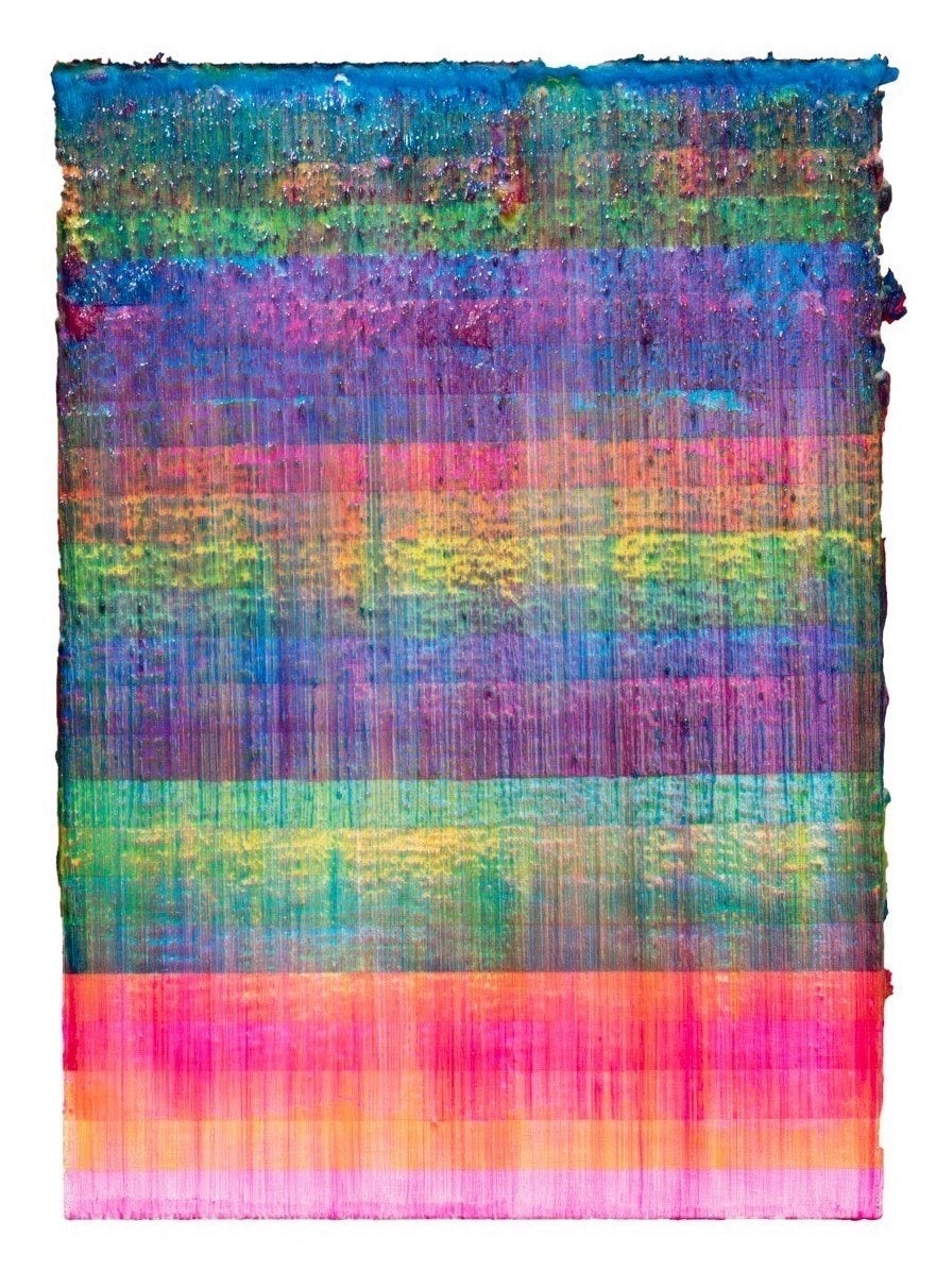  7. 三浦光雅 《w,24》 パネルにアクリル絵具　42×59.4×3.5cm 2021 Courtesy of DMOARTS