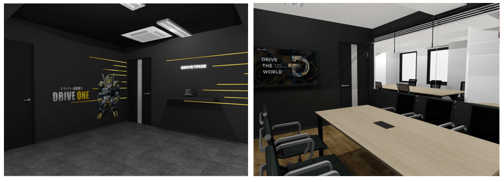 (左)エントランス　(右)執務室　（完成予定イメージ）