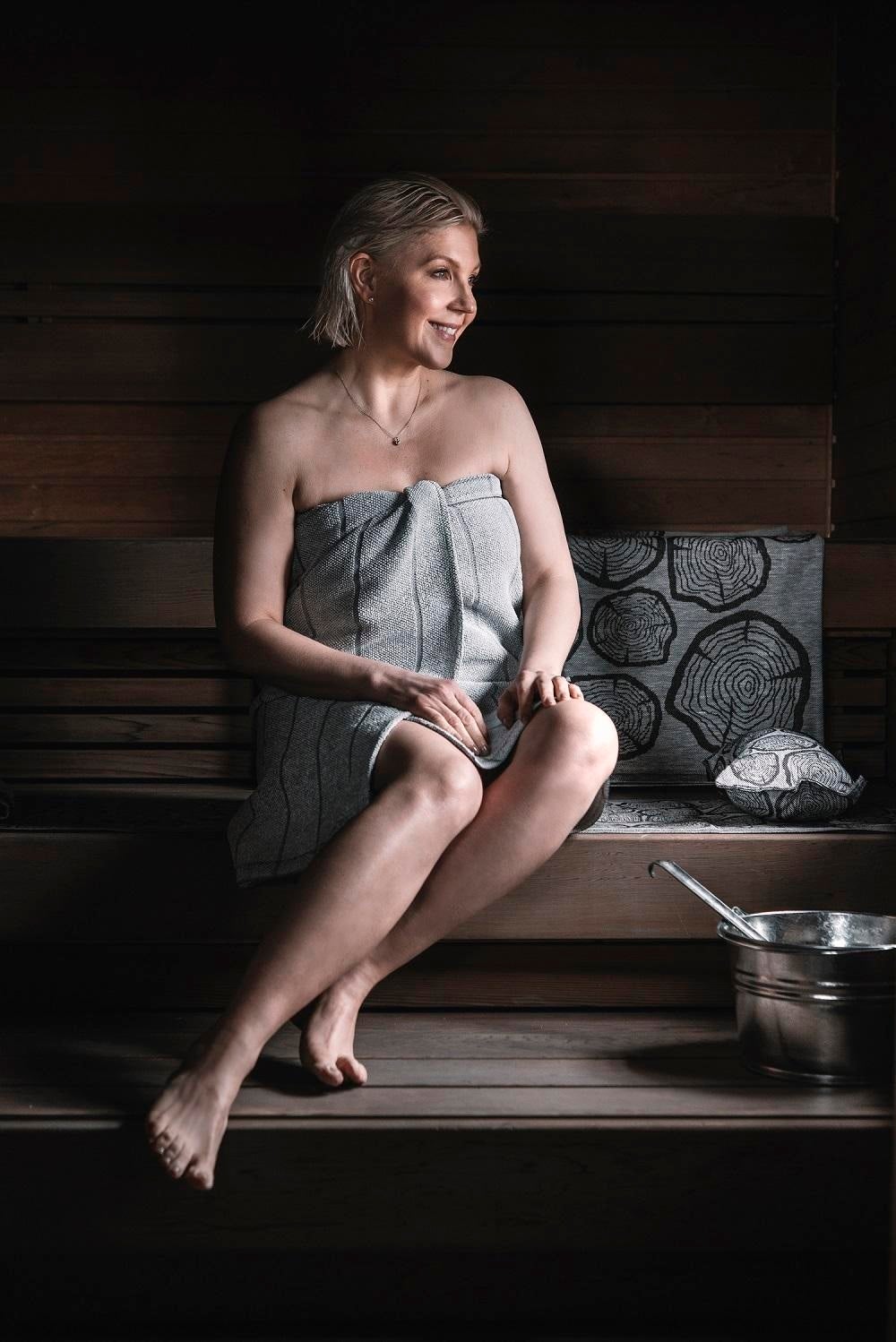 サウナマット使用イメージ