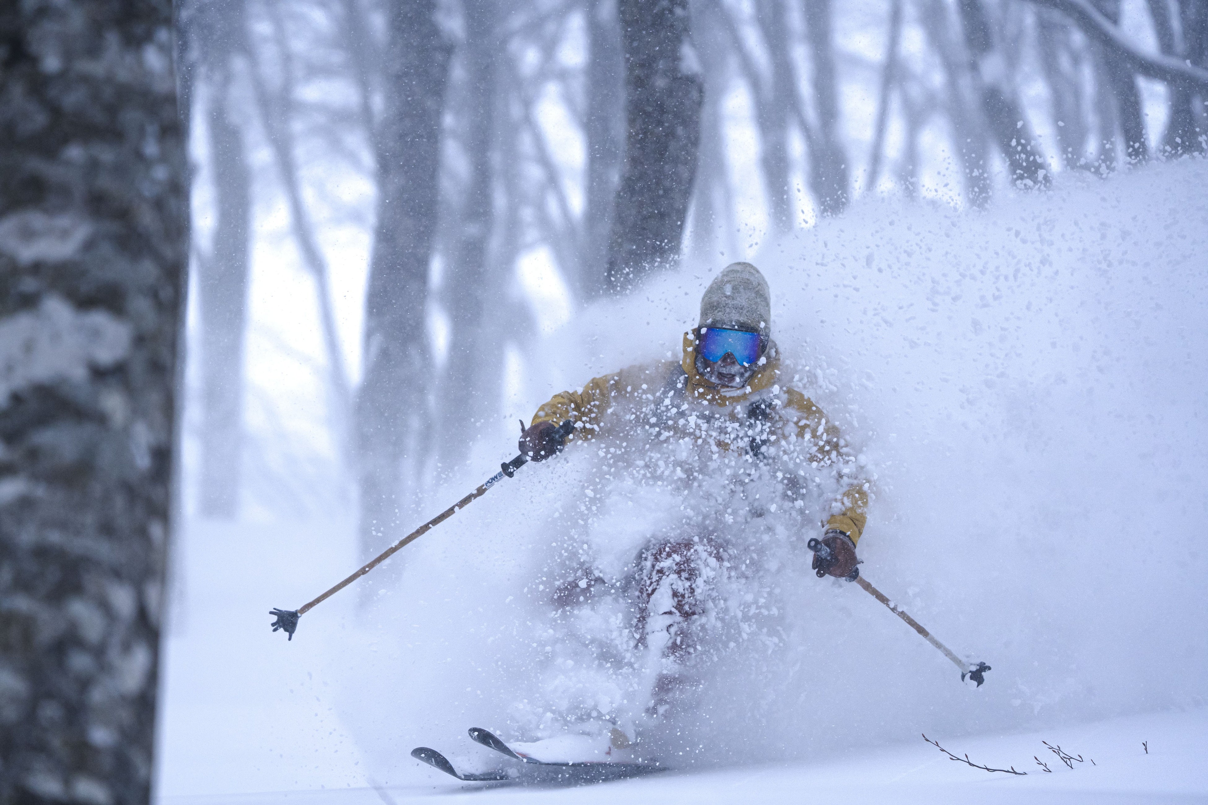 バックカントリーエリア滑走の様子