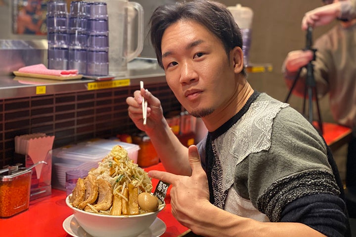 朝倉未来さん（野郎ラーメン渋谷センター街総本店にて）