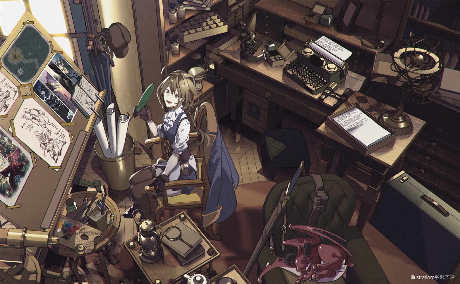 ルナの部屋。彼女の筆からスクープ記事が多数生まれています。