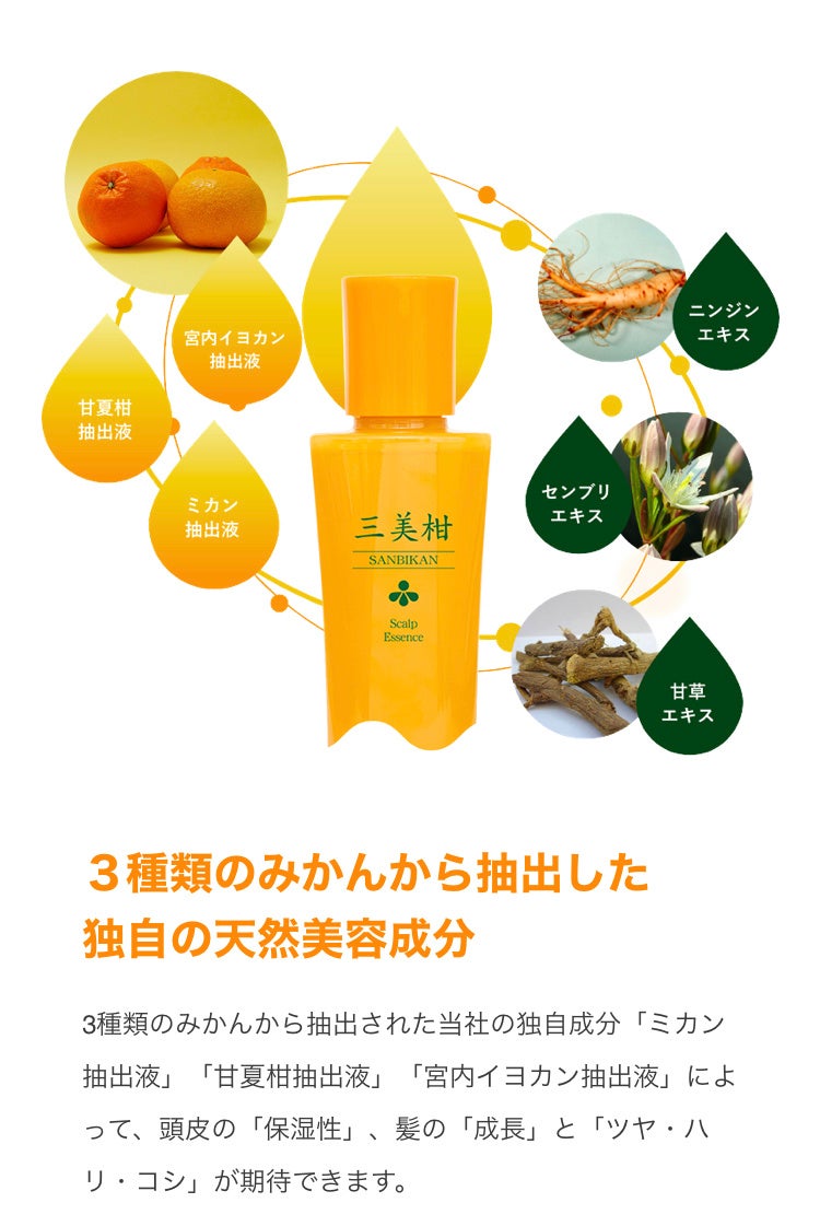 愛媛県明浜町の『明浜みかん』から抽出した柑橘エキスを40％配合した