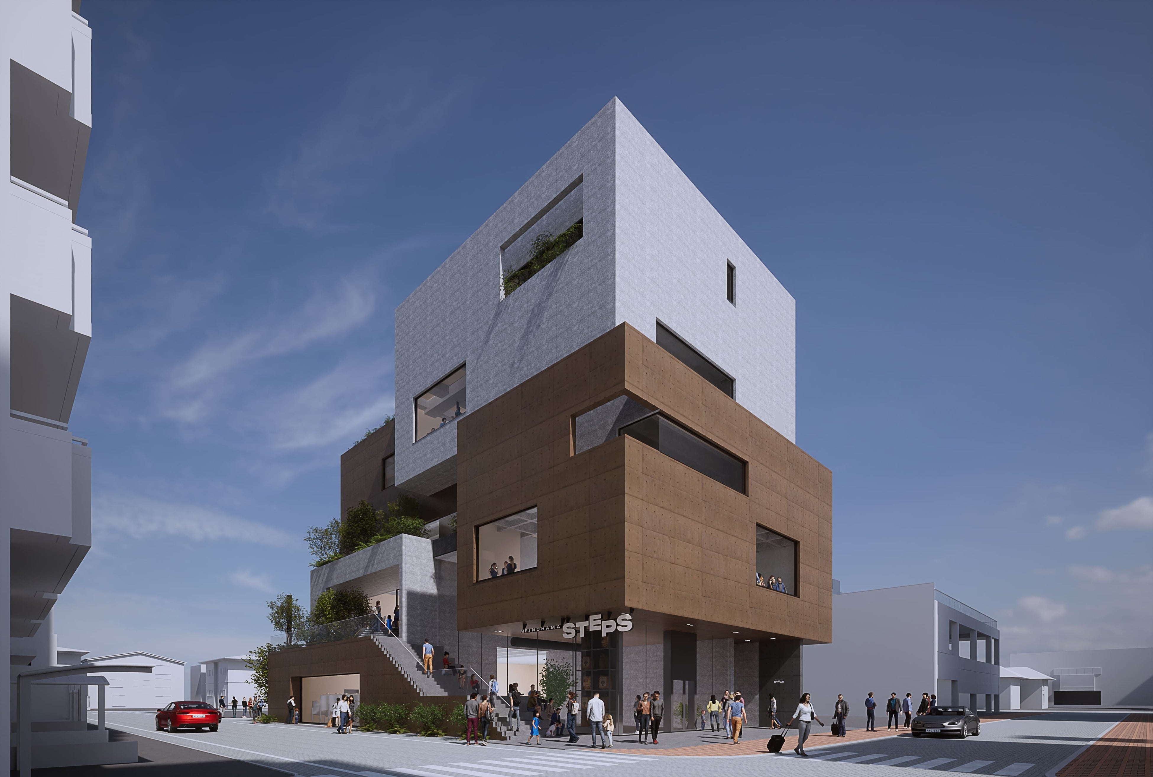 MEINOHAMA STEPS外観