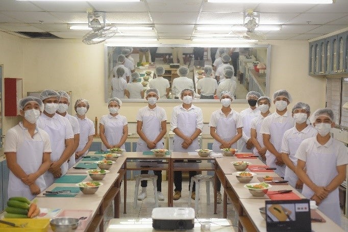 外食実習の様子