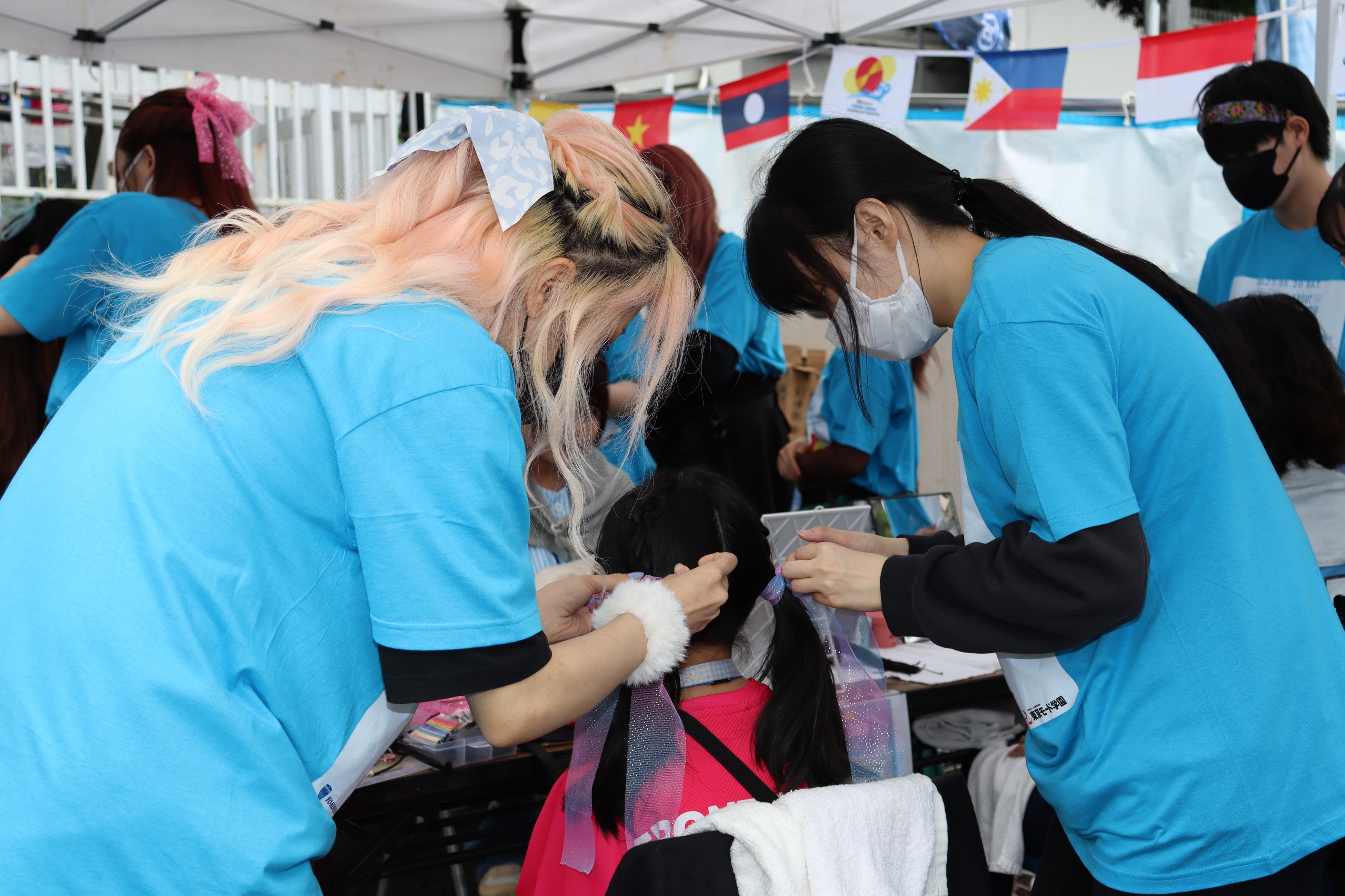 ■産学連携企画ヘアアレンジブース