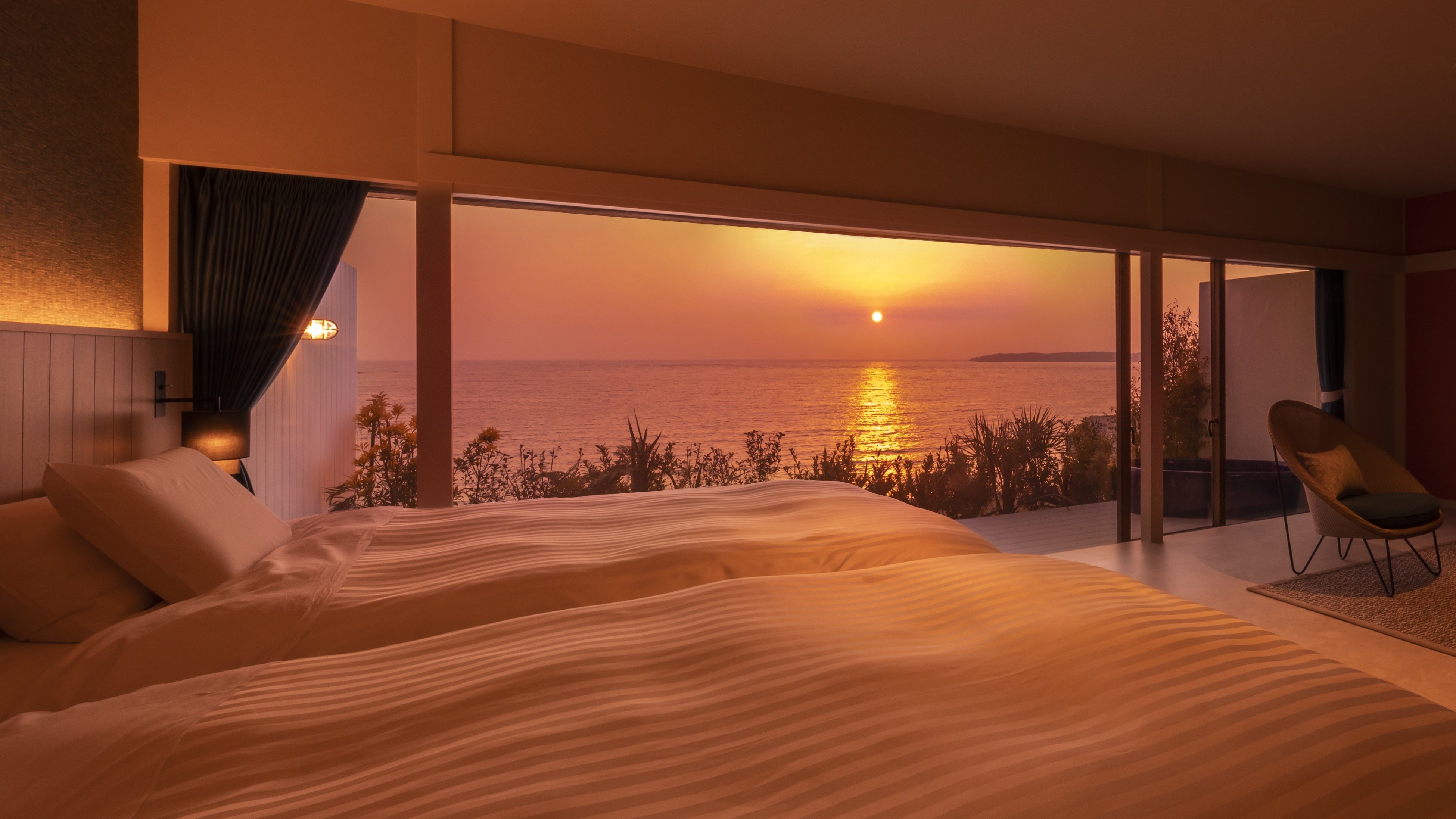 露天風呂付プレミアムデラックス　～沈む夕日、空と海が織りなすサンセット～