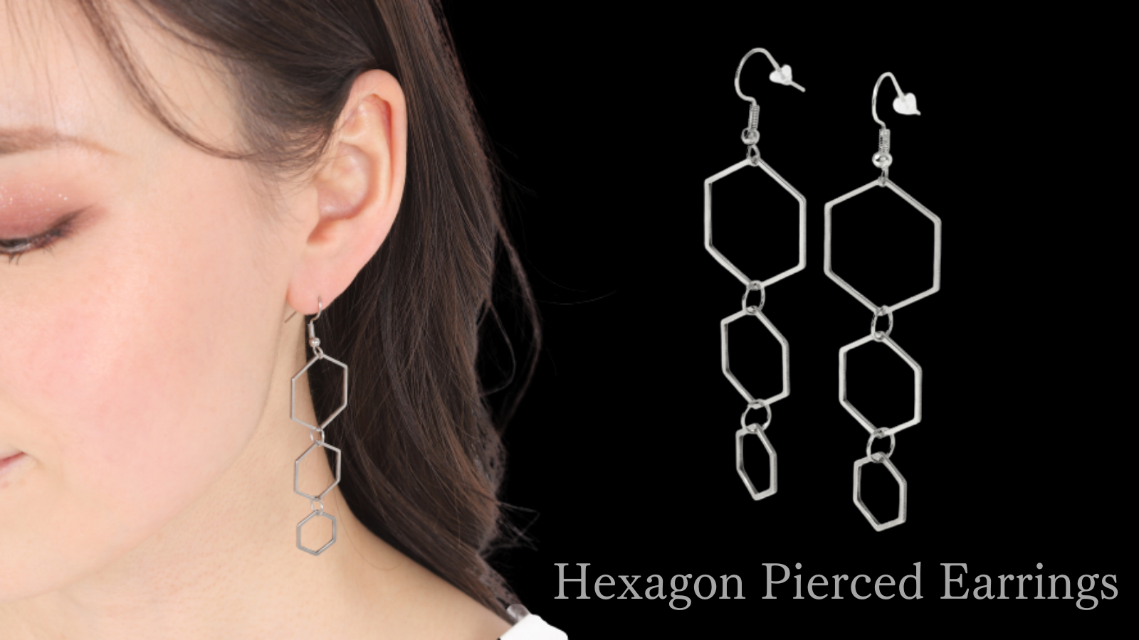 六角形ピアス