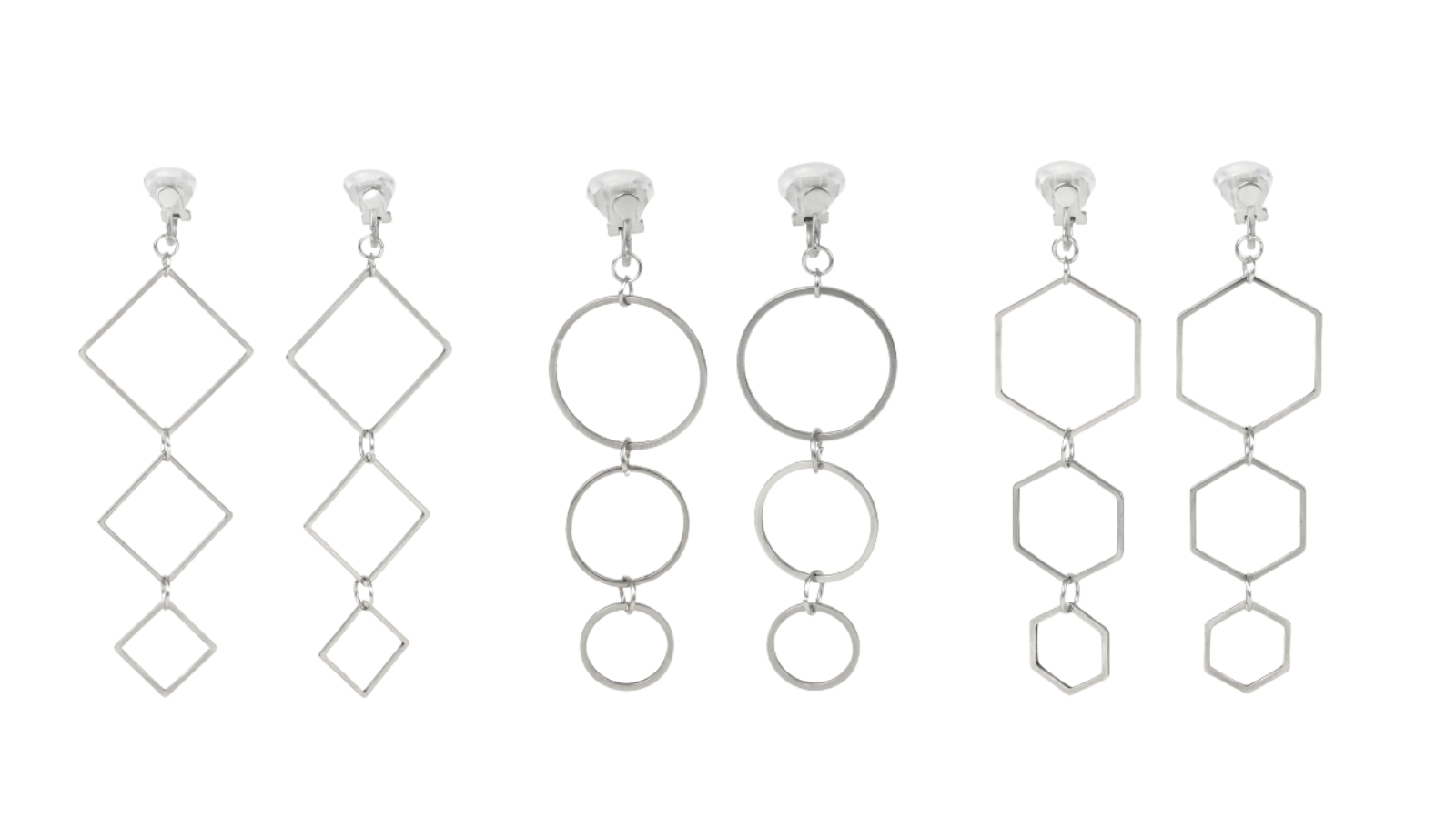 サージカルステンレス製イヤリング３種