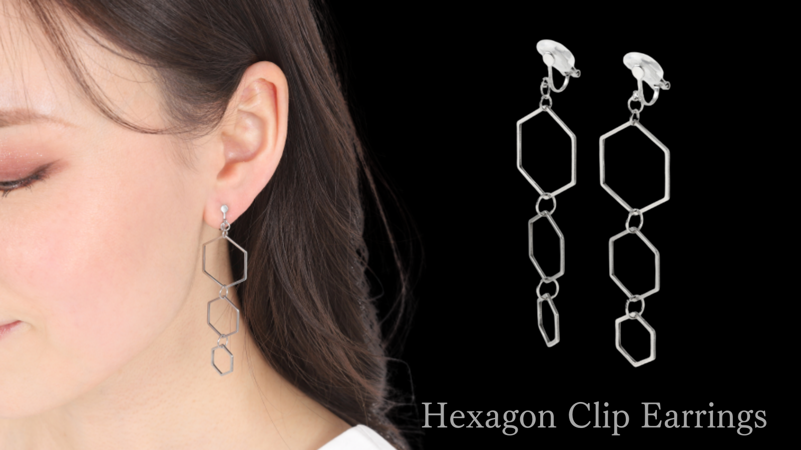 六角形イヤリング